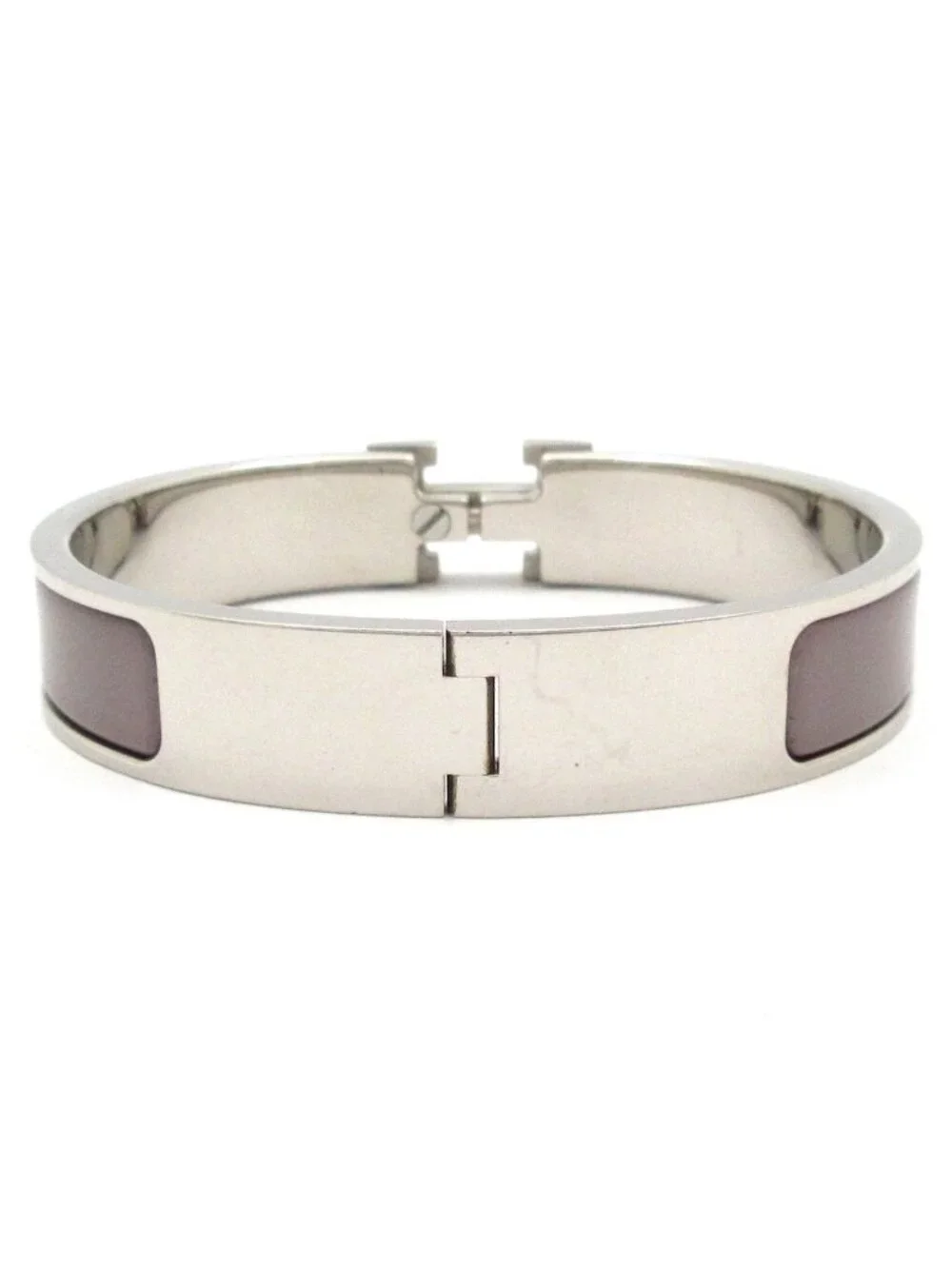 Hermes Bangle Click Silver Gray Bracelet